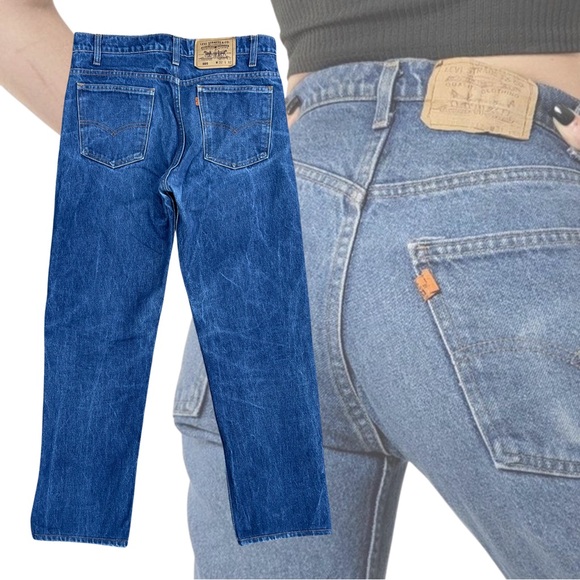 Vintage Levi’s 505 Orange Tab Straight Leg Jeans 20505-0217 Made in USA 80’s - Picture 4 of 16